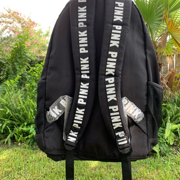 PINK Victoria Secret Campus Backpack Black - Picture 2 of 4